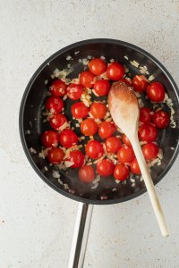 sautéed cherry tomatoes, garlic and onions