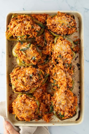 Gefüllte Paprika mit Hack und Reis (One Pot Füllung) • Jules&amp;#39; Menu