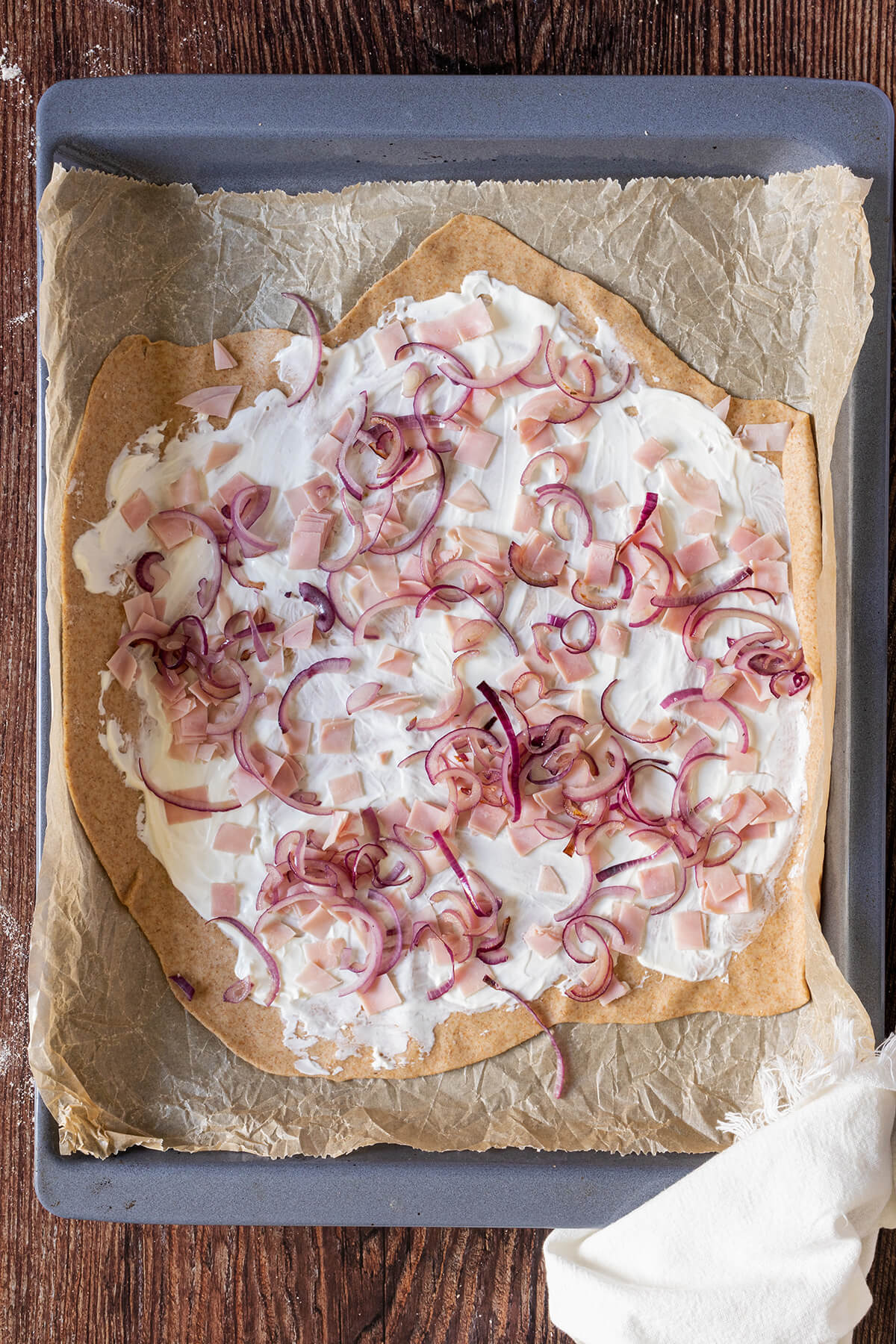 Gesunder Vollkorn Flammkuchen ohne Hefe Gesunder Vollkorn Flammkuchen ohne Hefe