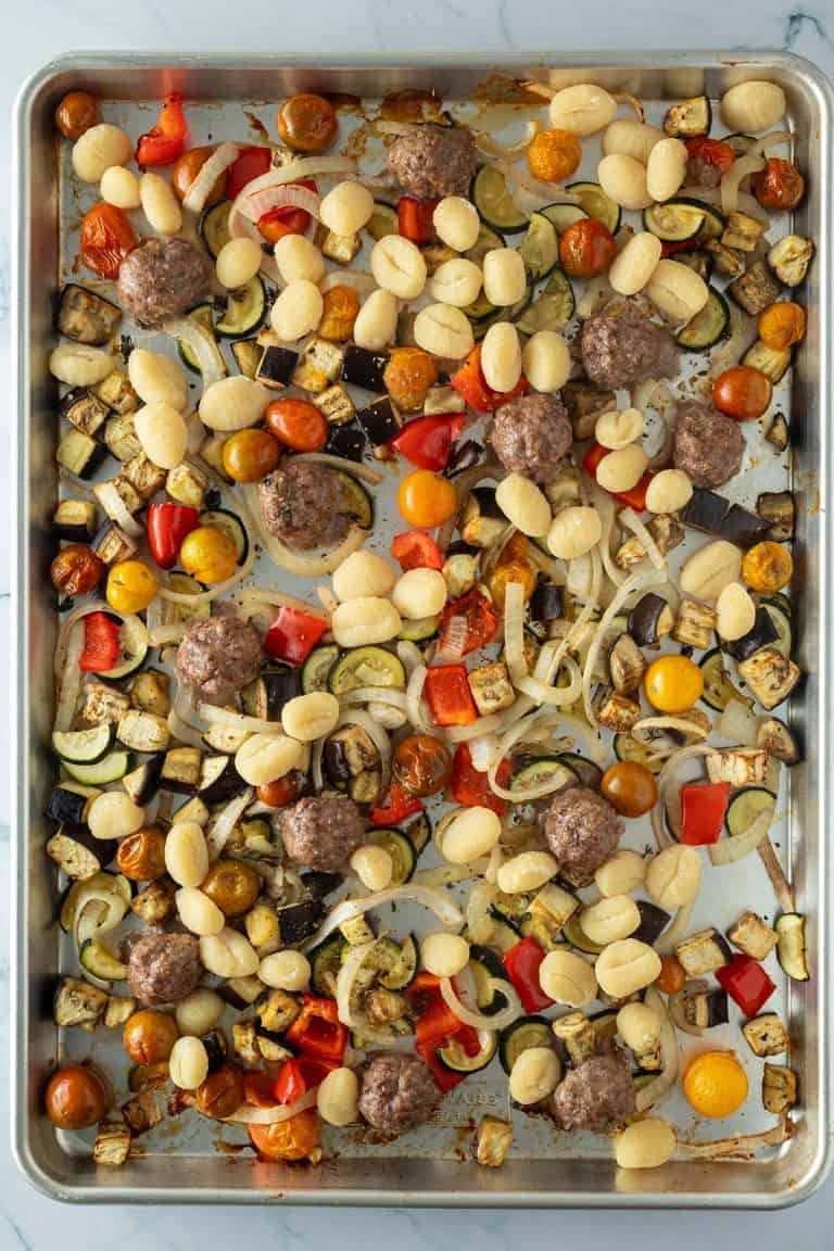 Ofen Ratatouille (mit Gnocchi und Hackbällchen) • Jules&amp;#39; Menu