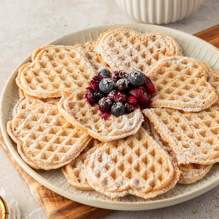 Gesunde Waffeln ohne Butter (mit Vollkornmehl) • Jules&amp;#39; Menu